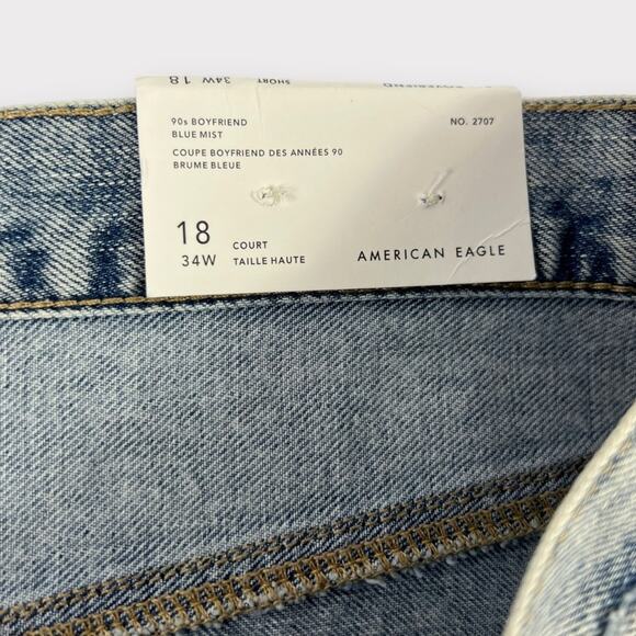 American Eagle 90s Boyfriend Jean Size 18 Short NEW - Picture 4 of 10